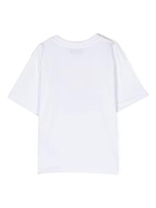 Moschino Kids Katoenen T-shirt met logoprint - Wit