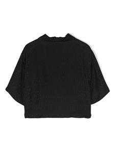 Moschino Kids Satijnen shirt met monogram jacquard - Zwart