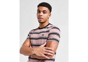 Fred Perry Stripe T-Shirt - Pink- Heren