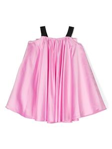 TWINSET Kids bow-detail satin dress - Roze