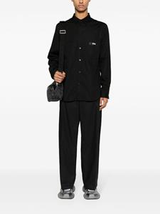 Versace Jeans Couture Broek met wijde pijpen - Zwart