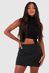 Boohoo Cargo Mini Rokje, Black