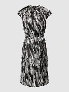 Comma Knielange jurk in all-over design