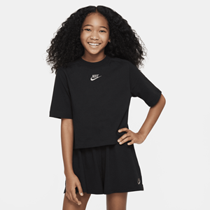 Nike Sportswear Meisjestop met korte mouwen - Zwart