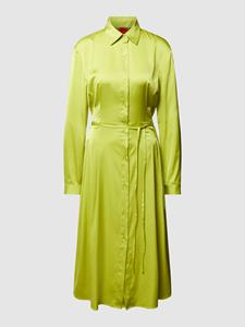 HUGO Midi-jurk met strikceintuur, model 'Kleoma'