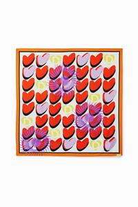 Desigual Vierkante sjaal harten - MATERIAL FINISHES