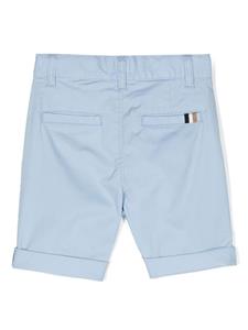 BOSS Kidswear mid-rise turn-up shorts - Blauw