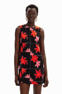 Desigual Bodycon mini-jurk bloemen - BLACK