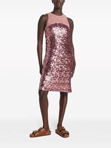 St. John tweed sequinned dress - Roze