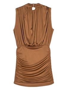 Semicouture draped-skirt jersey mini dress - Bruin