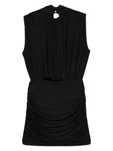 Semicouture draped-skirt jersey mini dress - Zwart