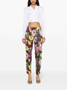 Dolce & Gabbana floral-print tailored trousers - Rood