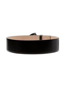 Alexander McQueen Metal Fold leather belt - Zwart