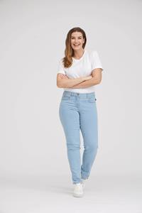 LAURIE Damen vegan Jeans Charlotte Regular Mittellang Hellblau Denim