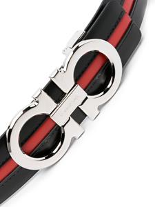 Ferragamo Gancini-buckle leather belt - Zwart