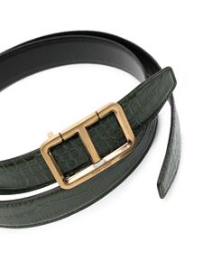 TOM FORD crocodile-effect leather belt - 1E035