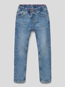 S.Oliver RED LABEL Slim fit jeans met elastische band en tunnelkoord