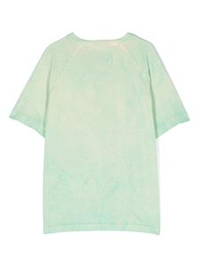 Stone Island Junior logo-embroidered cotton T-shirt - Groen