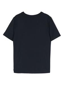 BOSS Kidswear logo-rubberised cotton T-shirt - Blauw