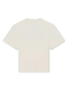 Lanvin Enfant Katoenen T-shirt met logoprint - Beige