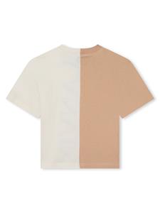 Lanvin Enfant T-shirt met colourblocking - Beige