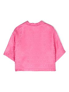 Moschino Kids Satijnen shirt met monogram jacquard - Roze