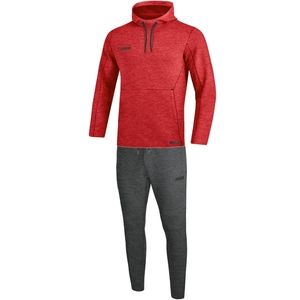 JAKO Premium Basics Jogginganzug mit Kapuze rot