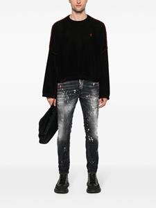Dsquared2 paint-splattered skinny jeans - Zwart