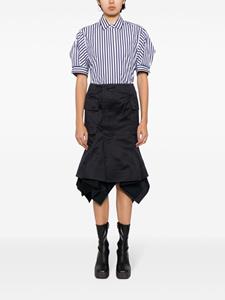 Sacai asymmetric cargo skirt - Zwart