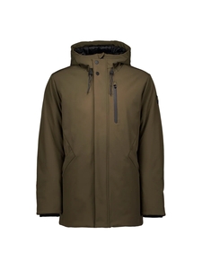 No Excess Winterjas Mid Long Fit Hooded Softshell Stretch Desert  