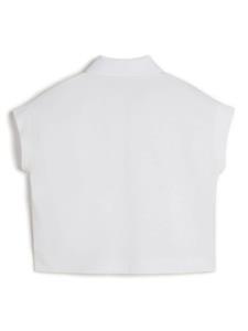 Brunello Cucinelli Kids Monili-trim sleeveless cotton polo shirt - Wit