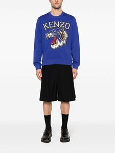 Kenzo Tiger-appliqué sweatshirt - Blauw