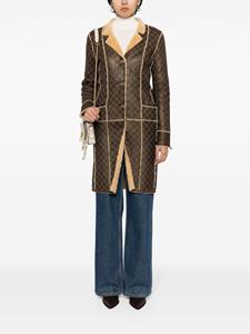 CHANEL Pre-Owned 2004 gevoerde lammy coat - Bruin