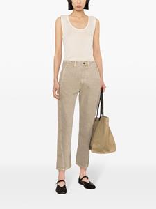 LEMAIRE Twisted high-rise straight-leg jeans - Beige