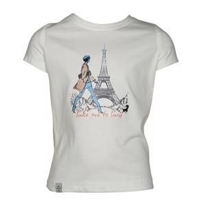 KIEstone Meisjes t-shirt - Isabel - off wit