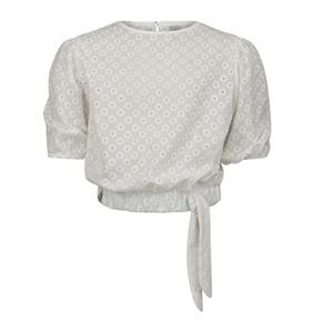 KIEstone Meisjes blouse - Amber - off wit