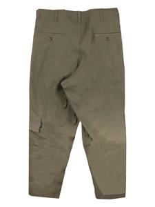 Yohji Yamamoto drawstring-fastening tapered trousers - Groen