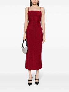 Reformation Midi-jurk met vierkante hals - Rood