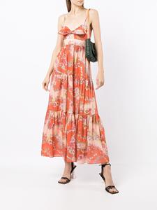 ZIMMERMANN Midi-jurk met bloemenprint - Oranje