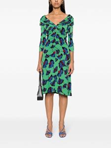 DVF Diane von Furstenberg Jim floral-print midi dress - Groen
