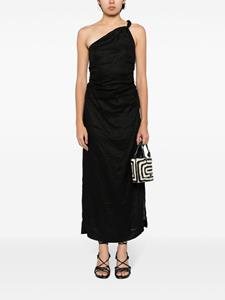 Faithfull the Brand Jomana linen one-shoulder dress - Zwart