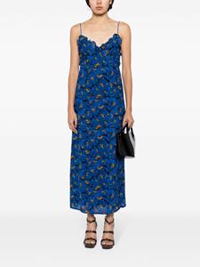 Faithfull the Brand Maye floral-print midi dress - Blauw