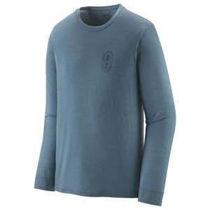 Patagonia  L/S Cap Cool Merino Graphic Shirt - Merinoshirt, blauw/grijs