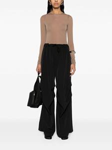 MM6 Maison Margiela high-waist wide-leg trousers - Zwart