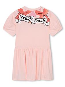 Kenzo Kids Katoenen jurk met bloemenprint - Roze