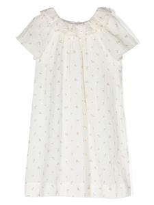 Bonpoint Katoenen jurk met bloemenprint - Wit