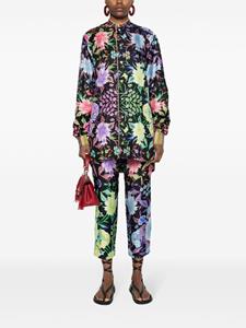 Pierre-Louis Mascia Zijden blouse met bloemenprint - Zwart