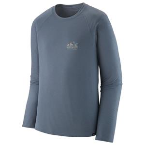 Patagonia  L/S Cap Cool Trail Graphic Shirt - Sportshirt, blauw/grijs