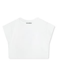 Karl Lagerfeld Kids Ikonik katoenen T-shirt - Beige
