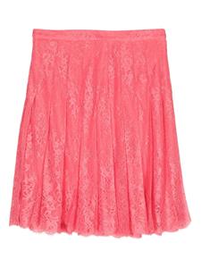 Ermanno Scervino corded-lace pleated skirt - Roze